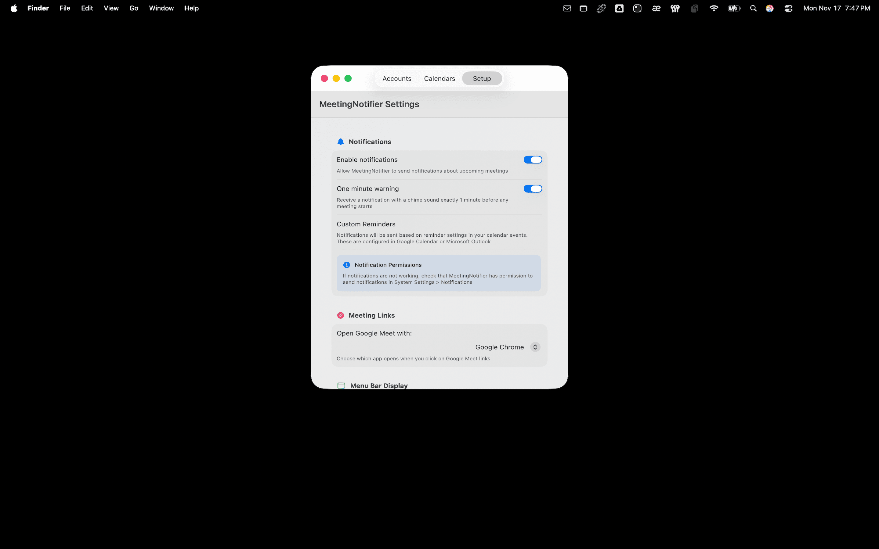 Meeting Notifier screenshot 2