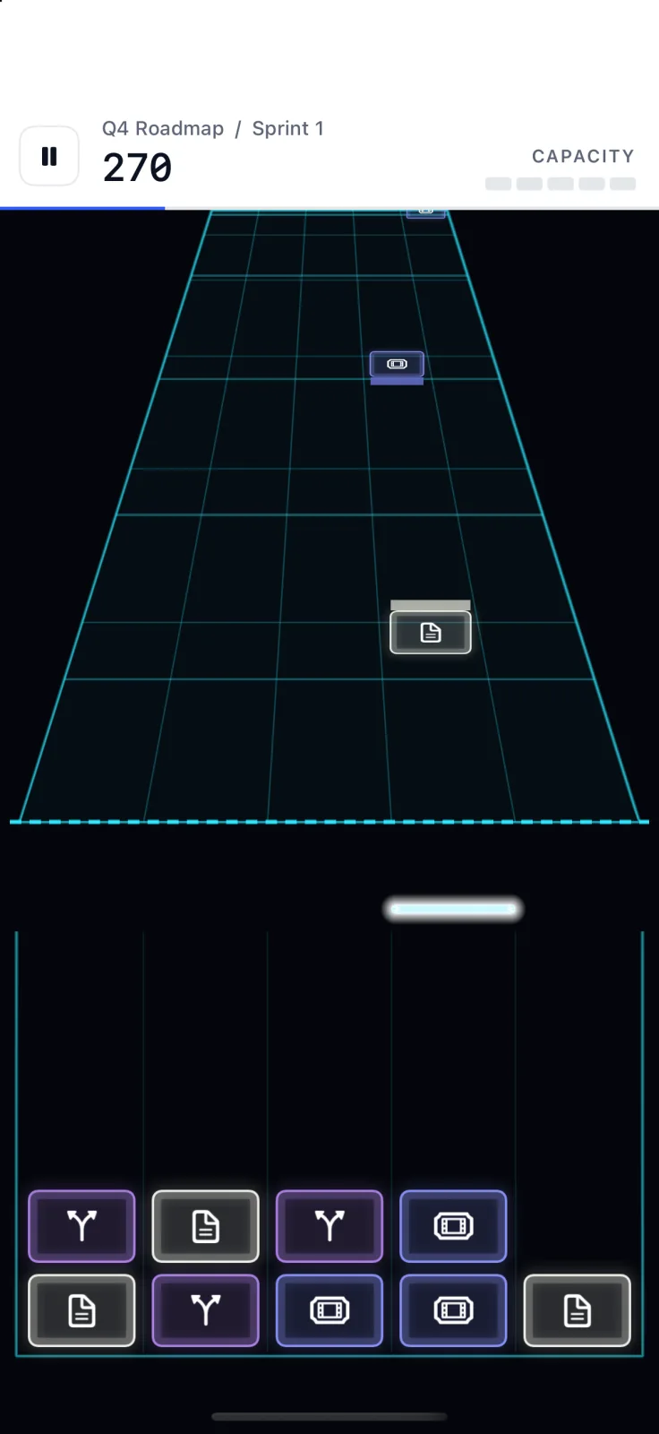 A sprint in progress on iPhone